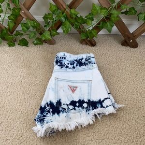 GUESS Bleached Denim Shorts